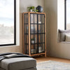 Bountiful Wood and Glass Tall Cabinet