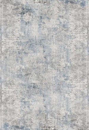 Bassi – abstract blue gray decorative rug, in cotton and polyester, with digital printing, 130x190 Cm