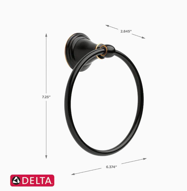 Windemere Oil Rubbed Bronze Wall Mount Towel Ring B83-DS537