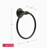 Windemere Oil Rubbed Bronze Wall Mount Towel Ring B83-DS537