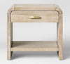 Zebrina Wood Nightstand with Drawer Natural