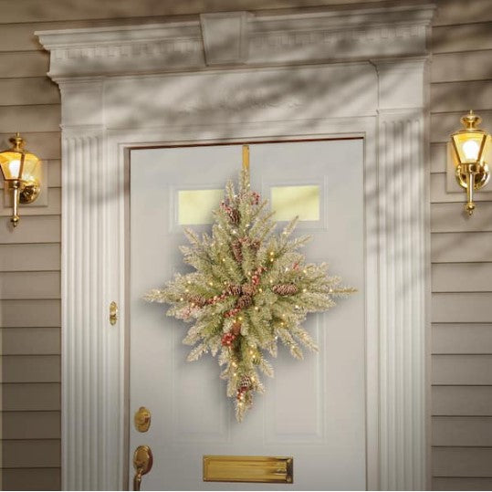 32 in. Snowy Dunhill Fir Bethlehem Star with Battery Operated LED Lights