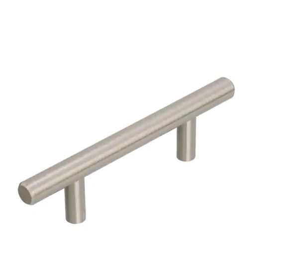 Bar Pulls 3 in. (76 mm) Center-to-Center Sterling Nickel Drawer Pull (10-Pack)