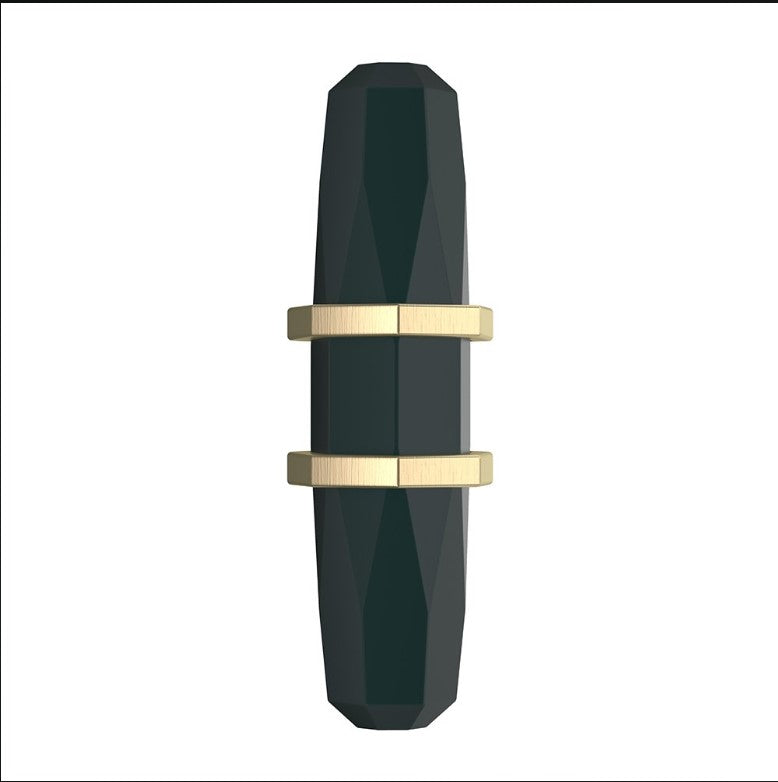 London - 2-1/2" (64 mm) Long Knob in Black Bronze And Golden Champagne