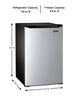 4.5 cu. ft. Mini Fridge with True Freezer in Stainless Look CL542