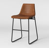 Bowden Upholstered Molded Faux Leather Counter Height Barstool