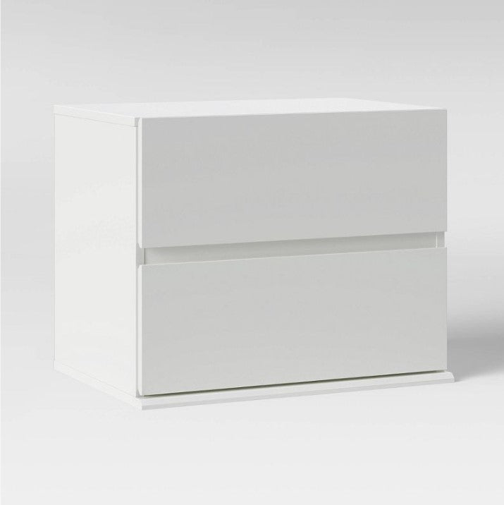 2 Drawer Modular Nightstand White