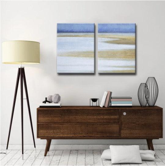 'Coast at Dawn' 2 Piece Wrapped Canvas Wall Art Set by Norman Wyatt Jr. - (2) 30" W x 40" H