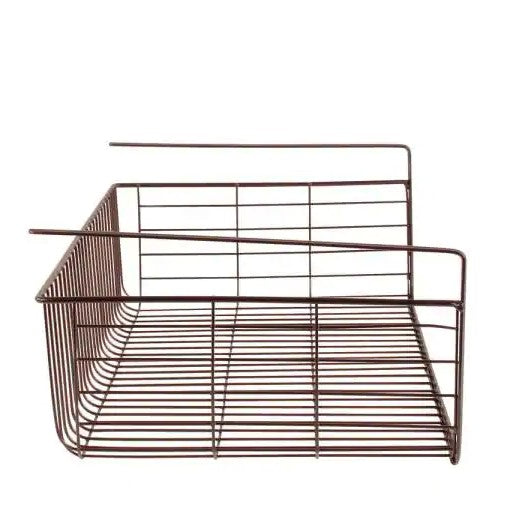 5.75 in. x 21 in. x 10.25 in. Steel Large Over the Shelf Basket in Bronze