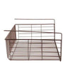 5.75 in. x 21 in. x 10.25 in. Steel Large Over the Shelf Basket in Bronze