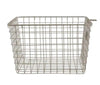 11.875 in. W x 13.75 in. D x 8 in. H Medium Storage Basket in Satin Nickel Powder Coat