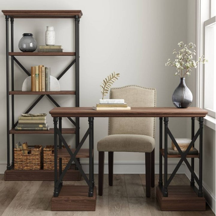 65" Conway Cast Iron Bookshelf