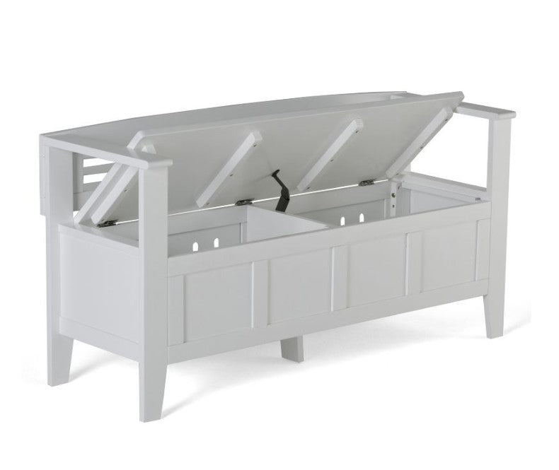 48" Chandler Solid Wood Entryway Storage Bench