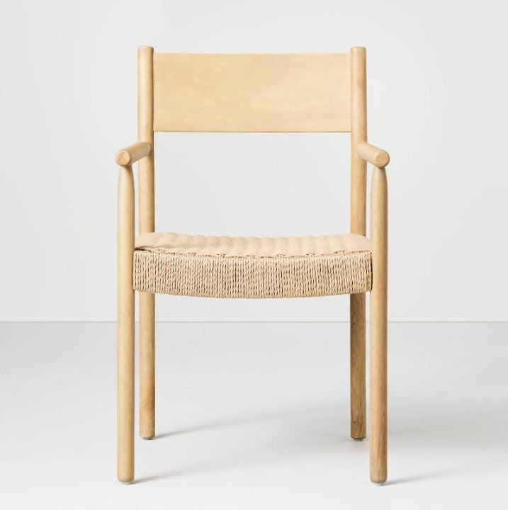 Wood & Cane Captain Dining Chair Beige