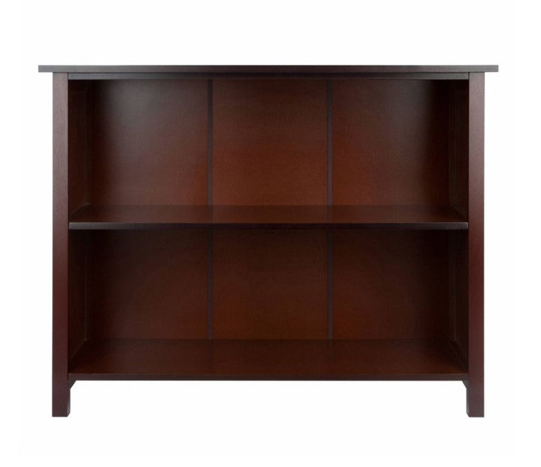 30" 3 Tier Milan Storage Shelf or Bookshelf Long Walnut