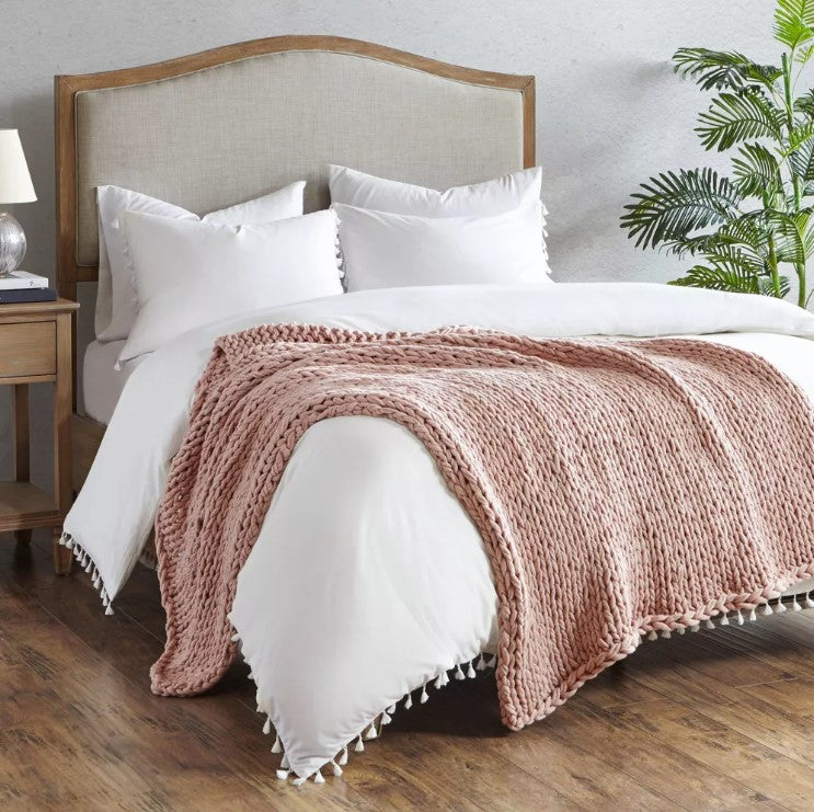 50"x 60" Chunky Double Knit Handmade Throw Blanket