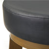 2Pc Linden Swivel Counter Height Barstools Black/Gold