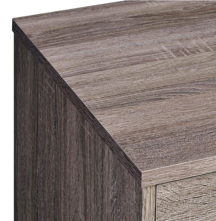 mixed material 4 drawer dresser medium brown room essentials Mixed Material 4 Drawer Dresser – Salvage & Co Indy main image 1