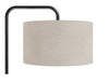 64 in. Oil Rubbed Bronze Floor Lamp with Arc Design and Luxurious Natural Linen Drum Shade