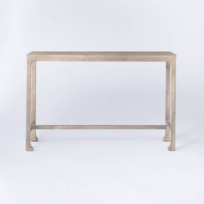 Belmont Shore Curved Foot Console Table Knock Down Natural