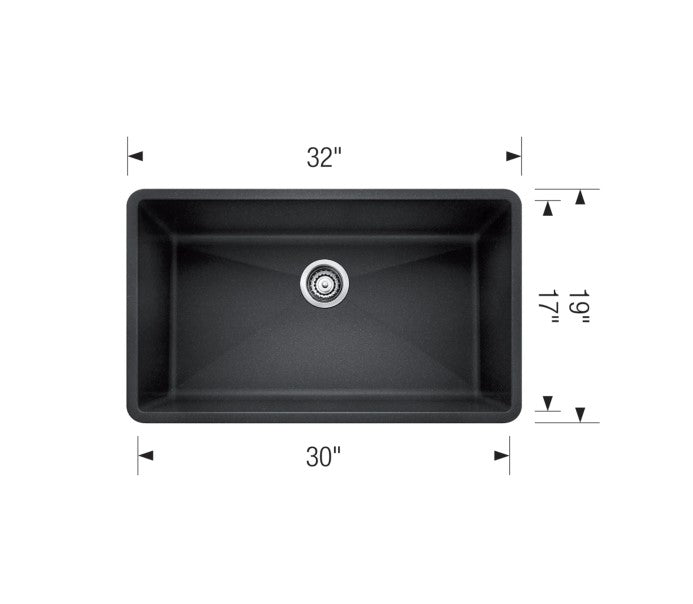 Blanco Precis 32" Undermount  Single Basin SILGRANIT Kitchen Sink EJ949