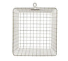 11.875 in. W x 13.75 in. D x 8 in. H Medium Storage Basket in Satin Nickel Powder Coat
