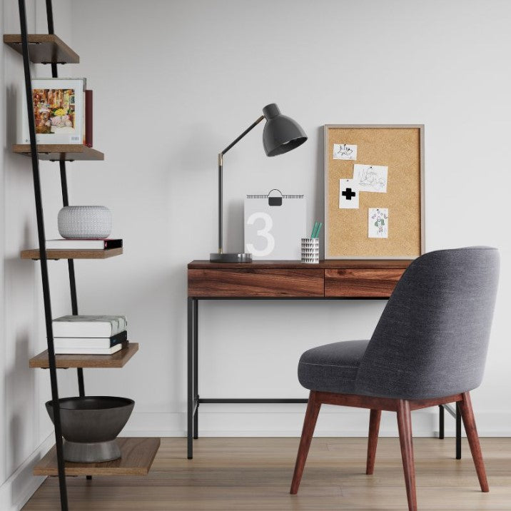 72" Loring 5 Shelf Leaning Bookshelf
