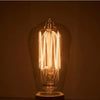 60-Watt ST18 Incandescent Light Bulb Medium Base (E26) Antique Nostalgic Thread 2200K (4-Pack)