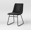 Bowden Faux Leather and Metal Dining Chair, (Set of 2)