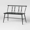 Becket Metal X Back Dining Bench Black