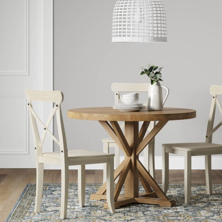 42" Litchfield Round Dining Table Light Brown
