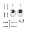 86 in. to 120 in. Adjustable 5/8 in. Room Darkening Wrap Around Single Curtain Rod in Satin Silver