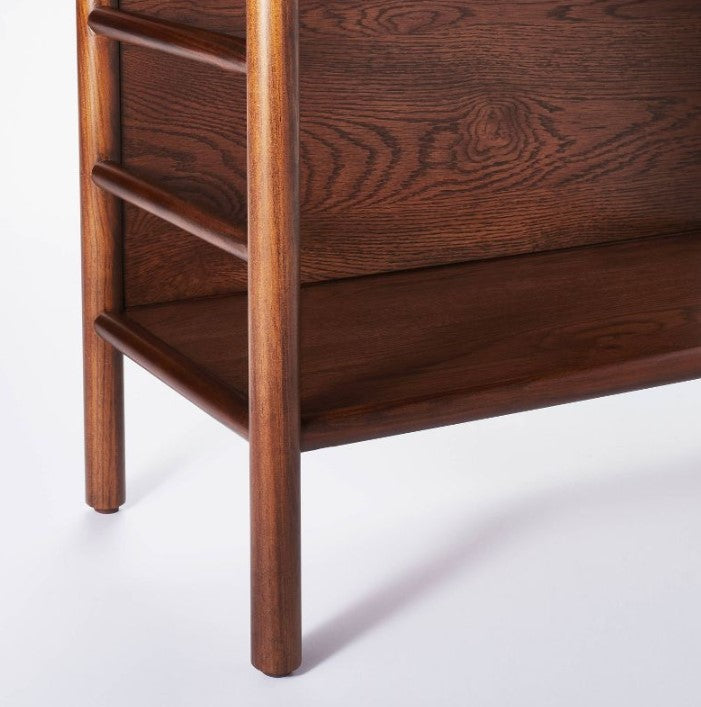 72" Holladay Curved Wooden Bookcase