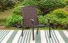 SET OF 2 Rattan Metal Patio Outdoor Dining Chair