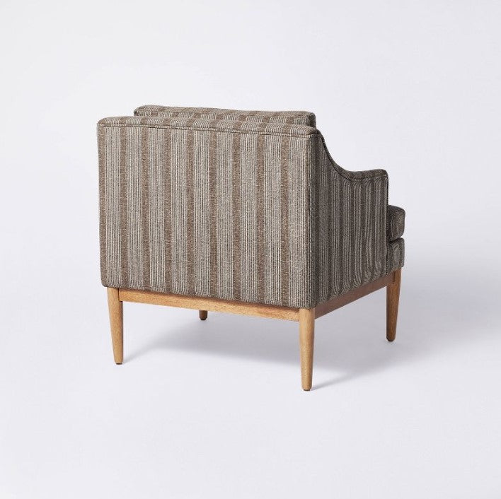 Howell Upholstered Accent Chair with Wood Base
