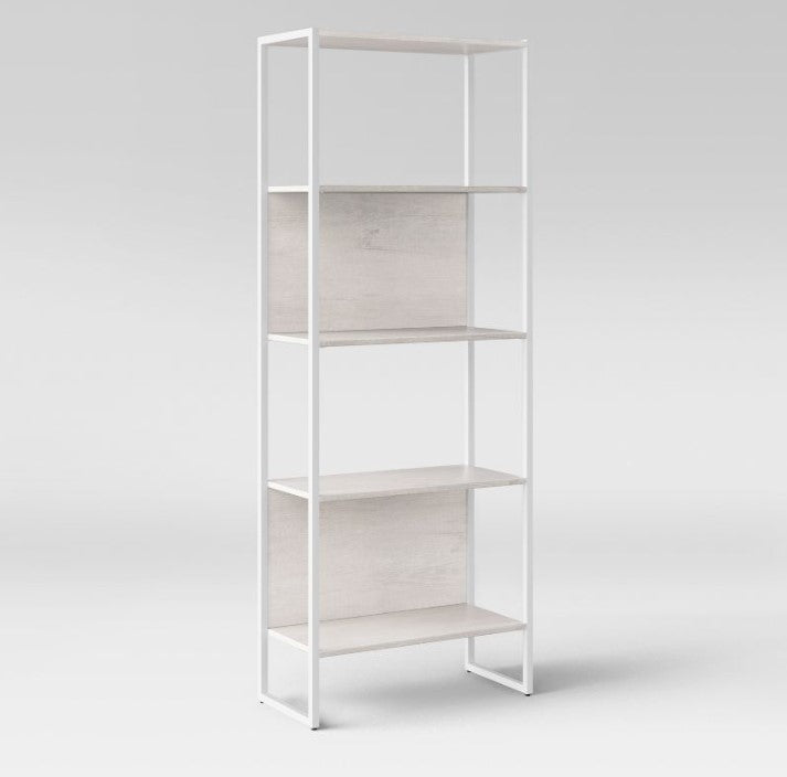 66.7" Paulo 4 Shelf Bookshelf White