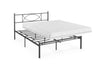Black Full Platform Bed Frame with Headboard and 12.6 in. Storage Height