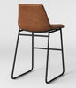 Bowden Upholstered Molded Faux Leather Counter Height Barstool