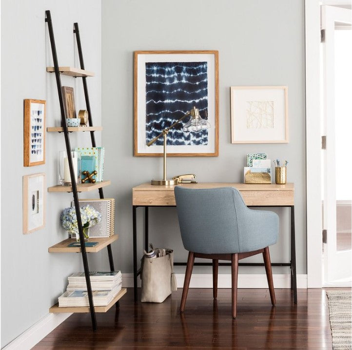 72" Loring 5 Shelf Leaning Bookshelf