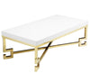 Sophia Coffee Table, White Lacquer and Gold