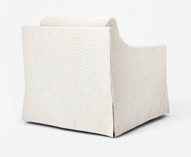 Vivian Park Upholstered Swivel Chair Cream Salvage & Co Indy