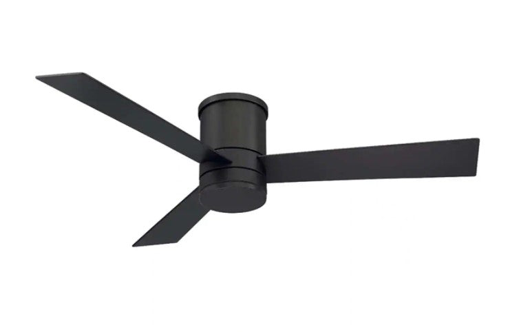Axis 52 in. LED Indoor/Outdoor Bronze 3-Blade Smart Flush Mount Ceiling Fan with 3000K Light Kit and Remote Control