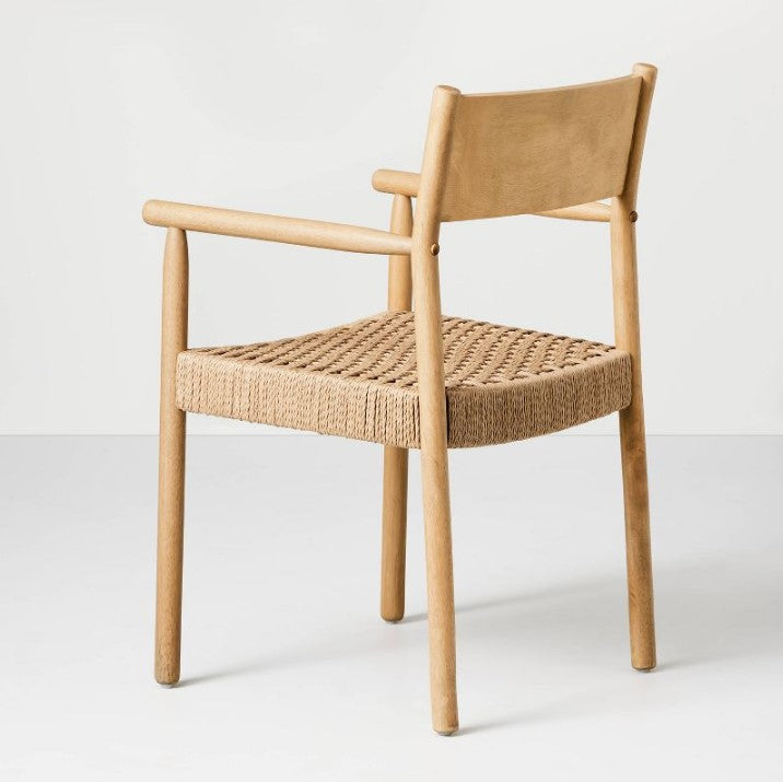 Wood & Cane Captain Dining Chair Beige