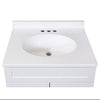 Style Selections Ellenbee 24-in White Single Sink Bathroom Vanity with White Cultured Marble Top