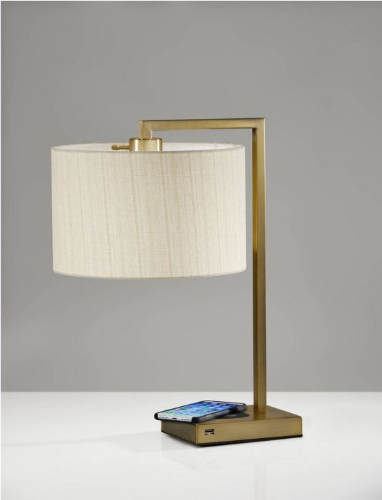 21.25" Austin Adessocharge Table Lamp Brass