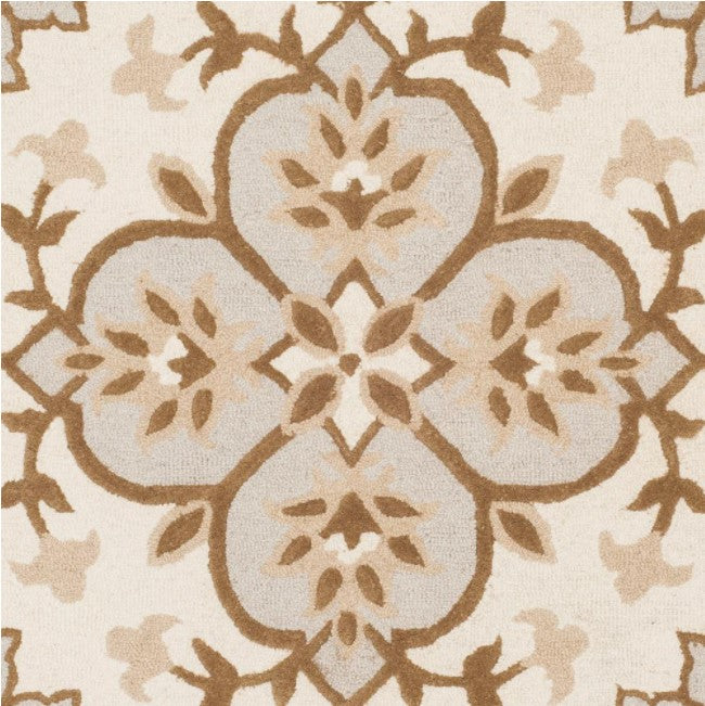 Bellagio Ivory/Dark Beige Round Area Rug srug127