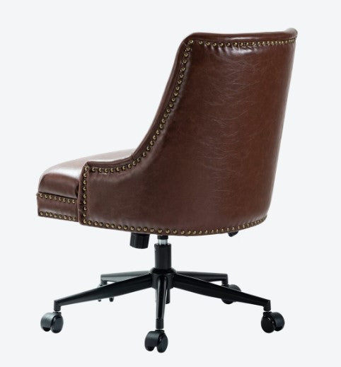 Idalia Task Chair - Brown - Faux Leather