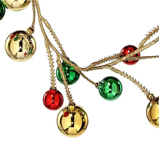 62" Glitter Mix Ball Garland by Valerie, (Set of 3)