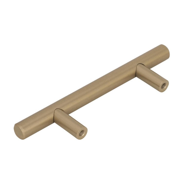 Bar Pulls - 3" Centers (5 3/8" O/A) Bar Pull in Golden Champagne, (Set of 2)