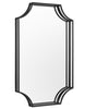 Black Rectangle  Notched Corner Framed Mirror K8439